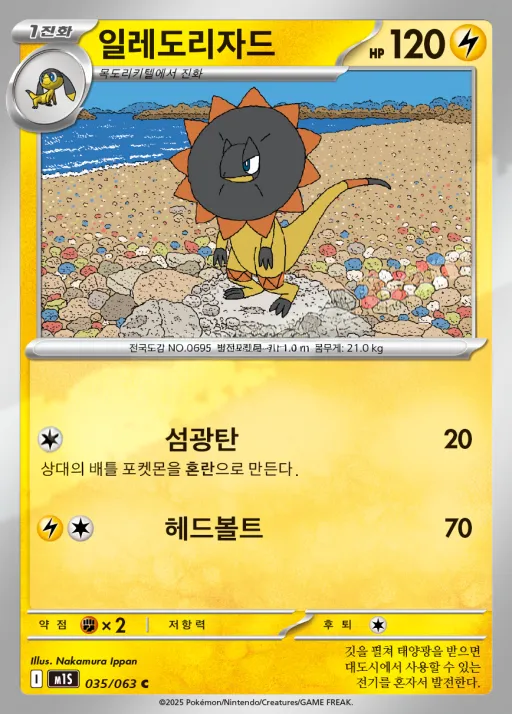 메가심포니아 韓国語版 일레도리자드 35 カード表面