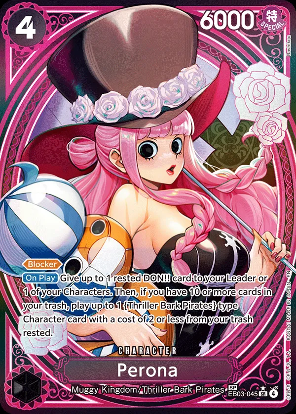 One Piece Heroines Edition 영어판 Perona EB03-045 · 패럴렐 2 카드 앞면