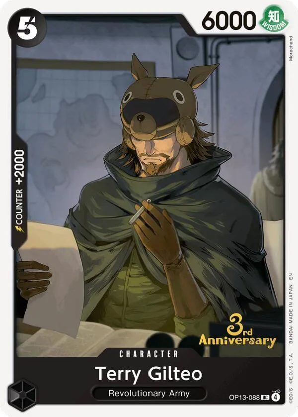 Carrying on His Will 英語版 Terry Gilteo OP13-088 · 記念大会 カード表面