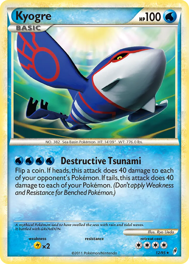 Pokémon TCG: Call of Legends 英語版 Kyogre 12 カード表面