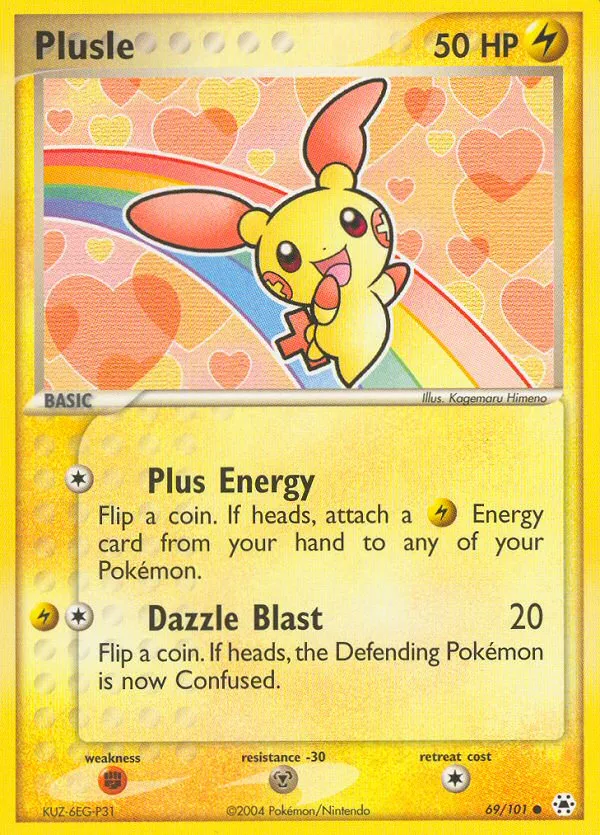 EX Hidden Legends 英語版 Plusle 69 カード表面