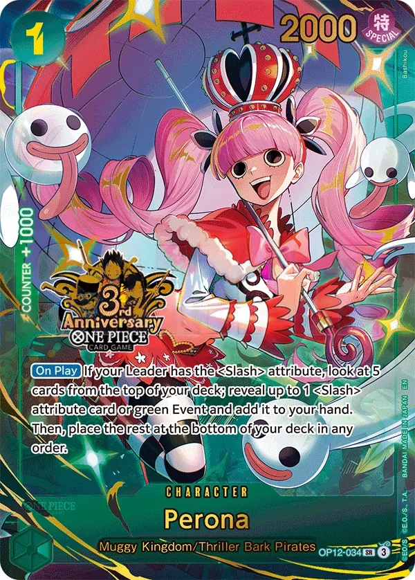 Legacy of the Master 영어판 Perona OP12-034 · 패럴렐 2 카드 앞면