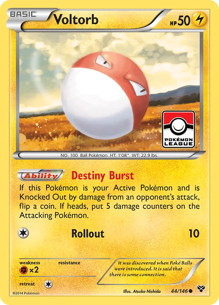 XY 英語版 Voltorb 44 カード表面