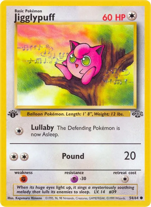 Jungle 英語版 Jigglypuff 54 カード表面