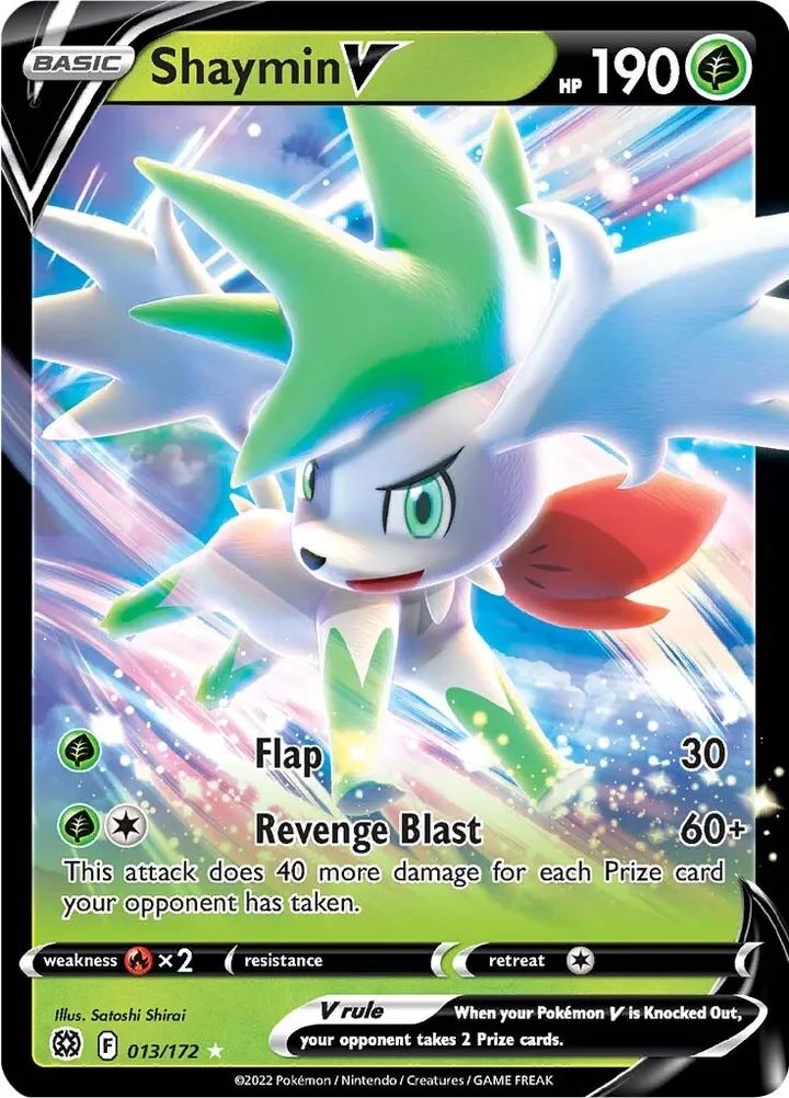 Sword & Shield—Brilliant Stars 英語版 Shaymin V 13 カード表面