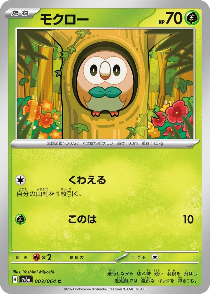 Front of Rowlet 3, ナイトワンダラー Japanese