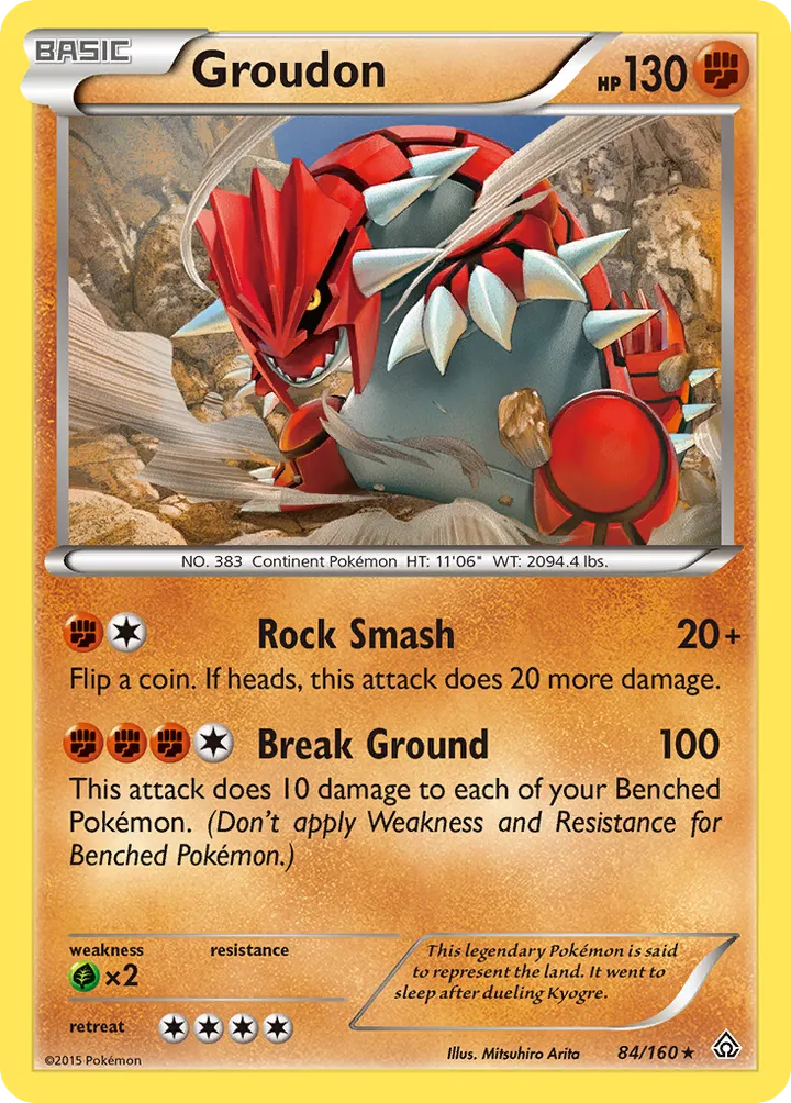 XY—Primal Clash 英語版 Groudon 84 カード表面
