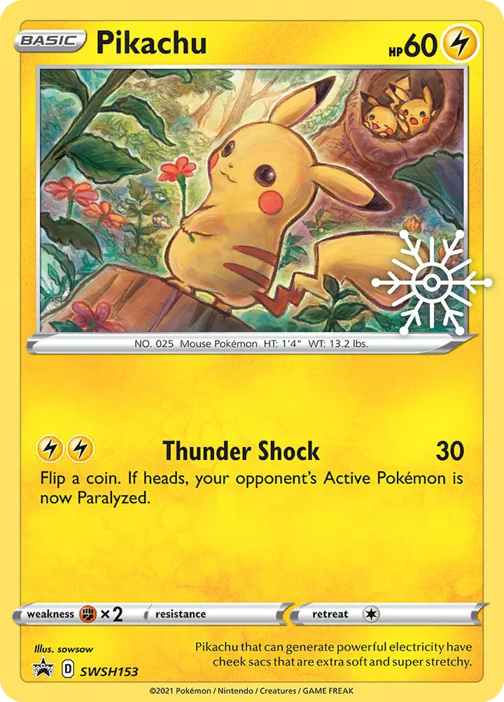 SWSH Black Star Promos 영어판 Pikachu SWSH153 카드 앞면