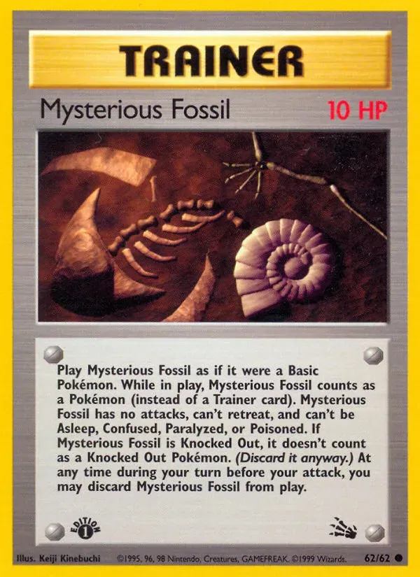 Fossil 영어판 Mysterious Fossil 62 카드 앞면