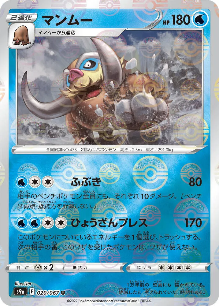 Front of Mamoswine (Poke Ball Pattern) 20, バトルリージョン Japanese