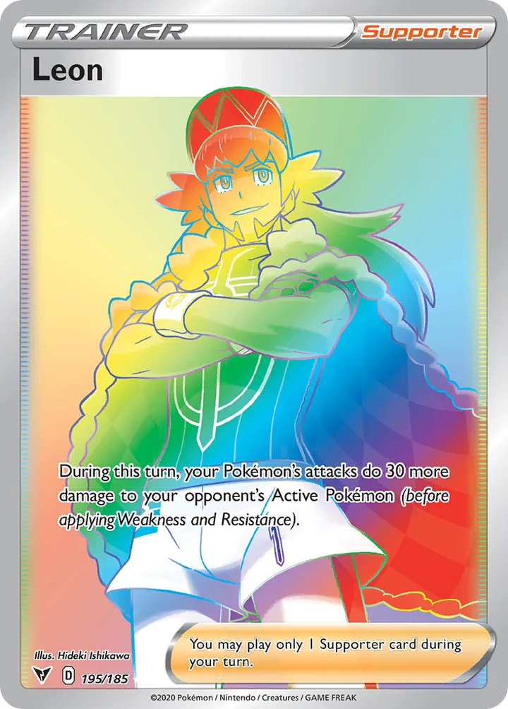 Front of Leon 195, Sword & Shield—Vivid Voltage English