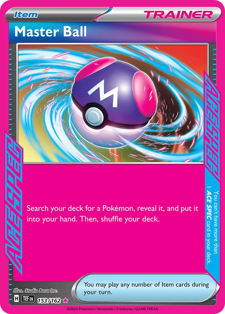 Scarlet & Violet—Temporal Forces 영어판 Master Ball 153 카드 앞면