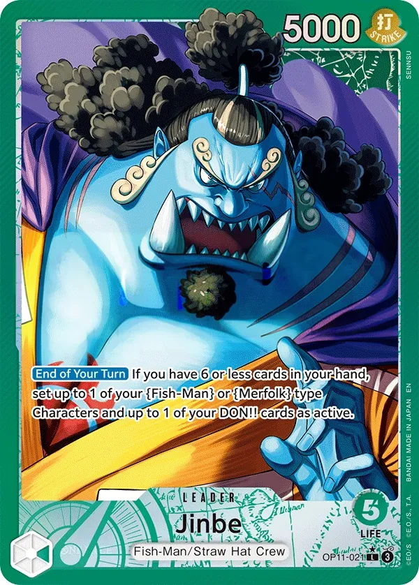 A Fist of Divine Speed 英語版 Jinbe OP11-021 · パラレル カード表面