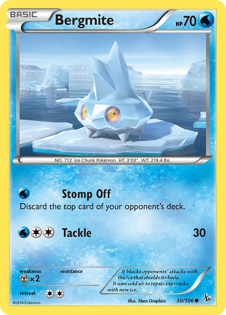 XY—Flashfire 英語版 Bergmite 30 カード表面