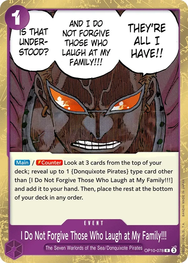 Royal Blood 英語版 I Do Not Forgive Those Who Laugh at My Family!!! OP10-078 カード表面
