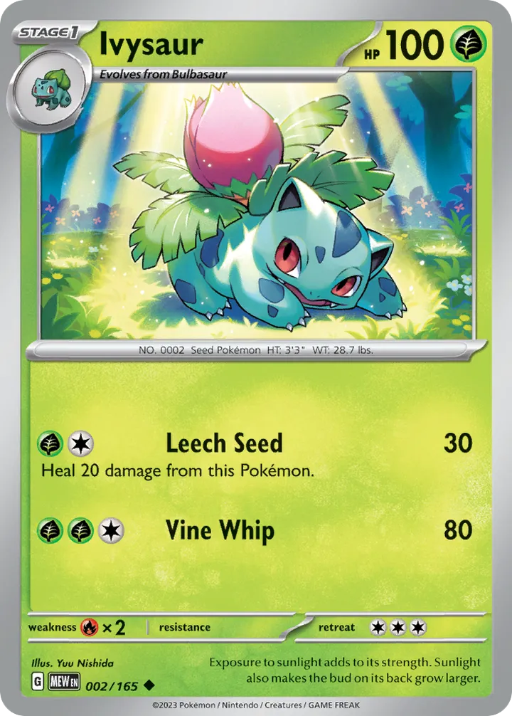 Front of Ivysaur 2, Scarlet & Violet—151 English