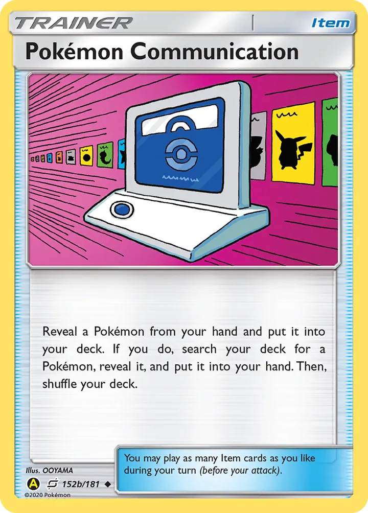 Sun & Moon—Team Up 영어판 Pokémon Communication 152b 카드 앞면