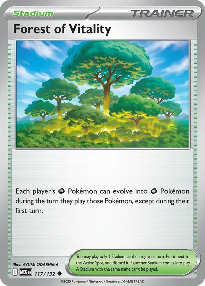 Mega Evolution 영어판 Forest of Vitality 117 카드 앞면