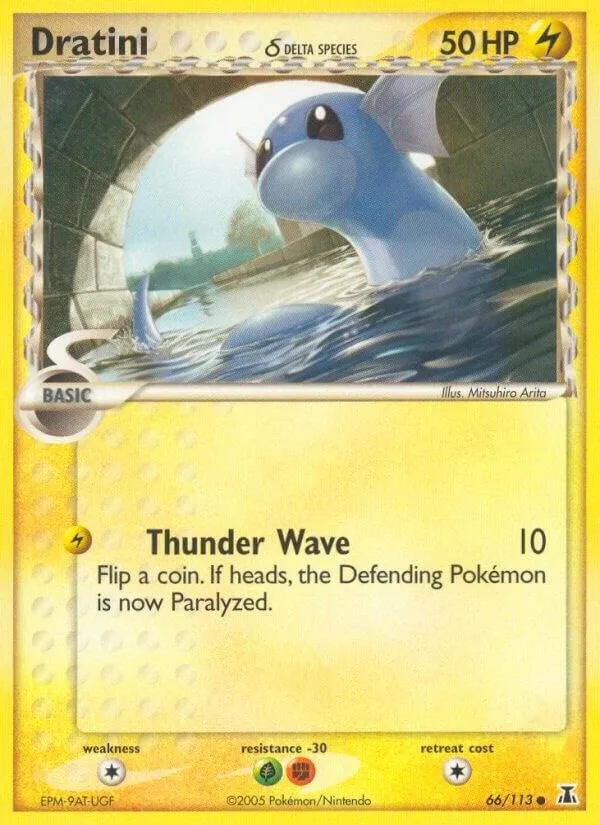 EX Delta Species 영어판 Dratini δ 66 카드 앞면
