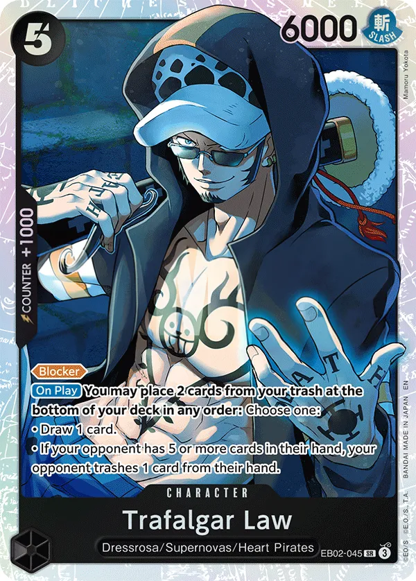 Anime 25th Collection 영어판 Trafalgar Law EB02-045 카드 앞면