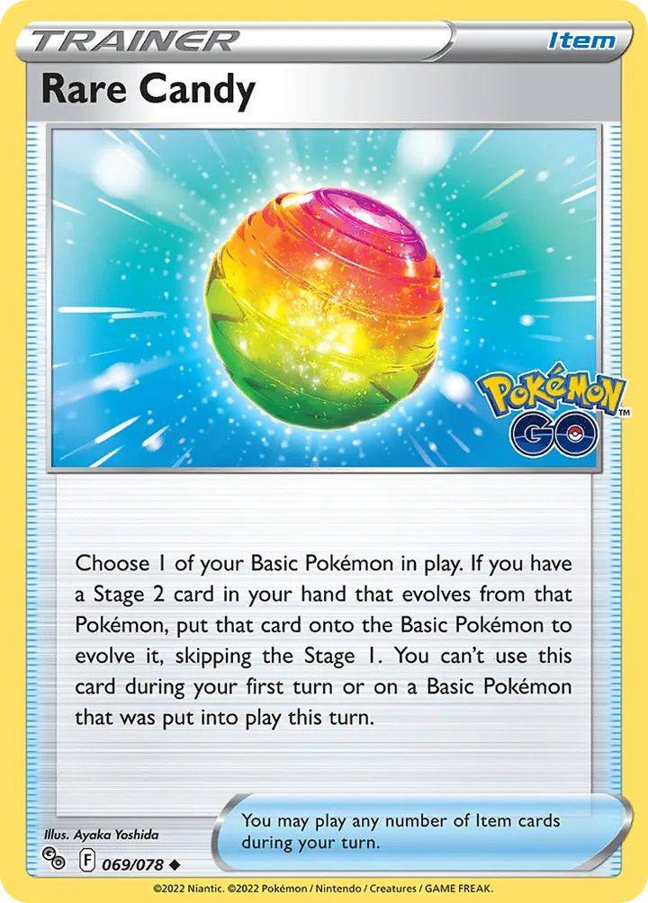 Pokémon TCG: Pokémon GO 英語版 Rare Candy 69 カード表面