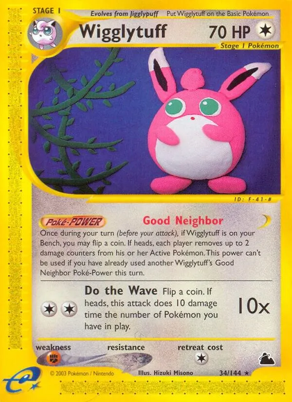 Skyridge 英語版 Wigglytuff 34 カード表面