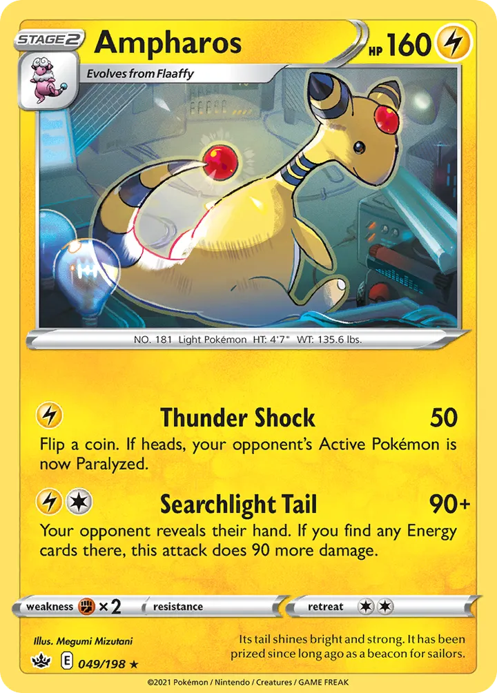 Sword & Shield—Chilling Reign 영어판 Ampharos 49 카드 앞면