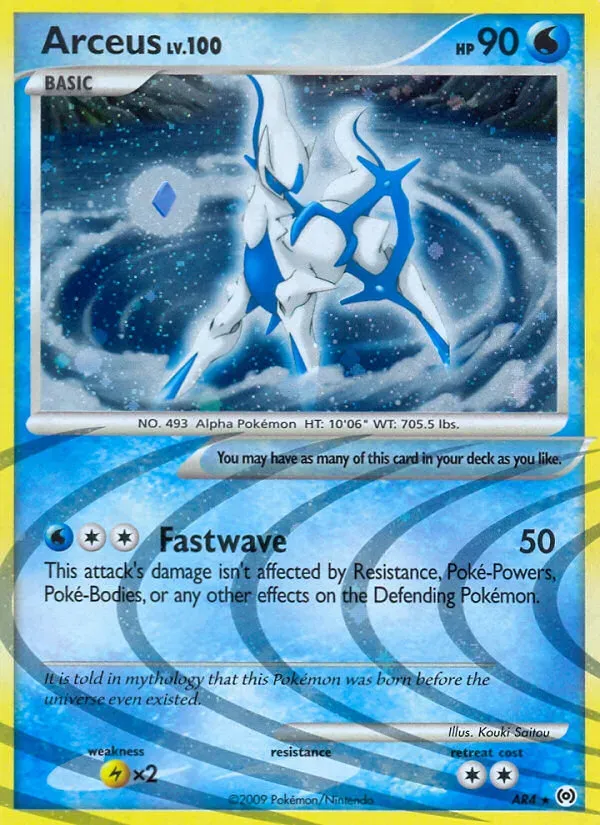 Front of Arceus AR4, Platinum—Arceus English