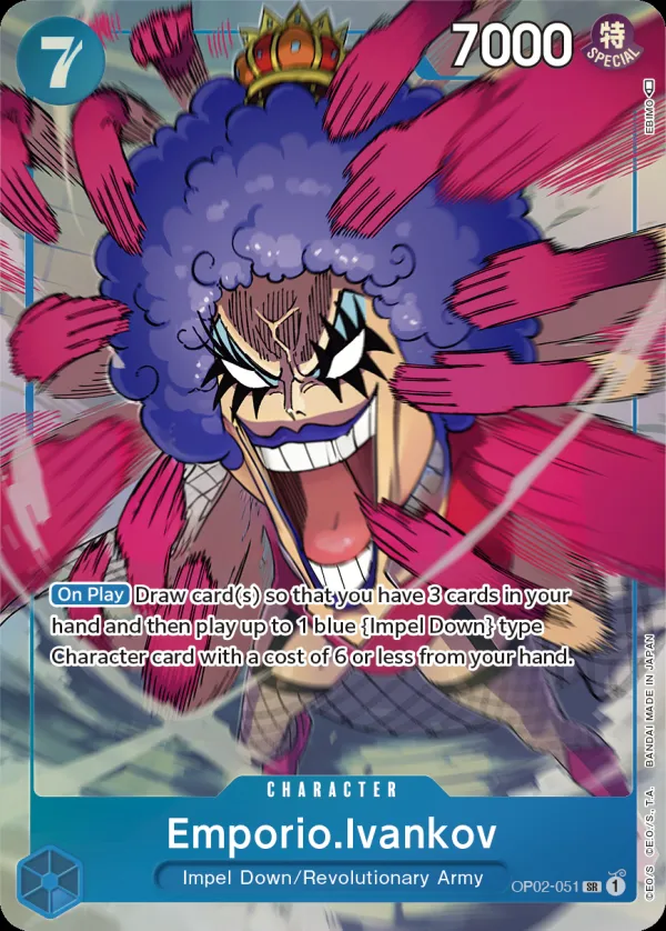 Paramount War 영어판 Emporio.Ivankov OP02-051 · 패럴렐 카드 앞면