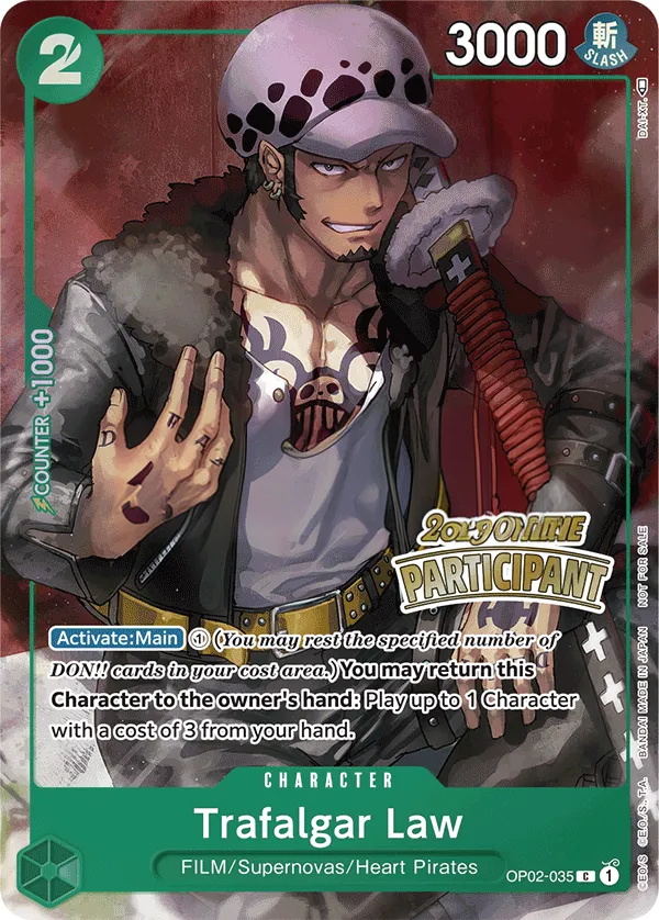 Paramount War 英語版 Trafalgar Law OP02-035 · パラレル カード表面