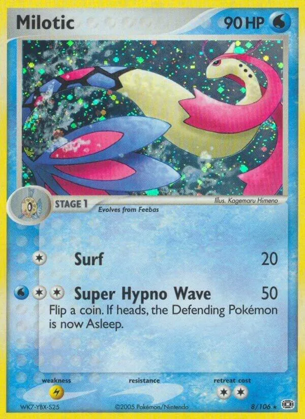 EX Emerald 영어판 Milotic 8 카드 앞면