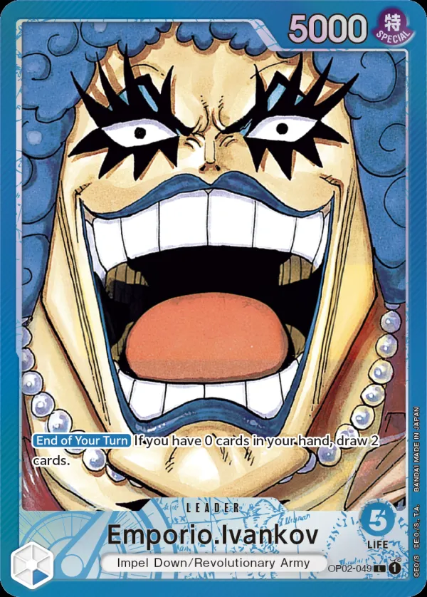 Paramount War 영어판 Emporio.Ivankov OP02-049 · 패럴렐 카드 앞면