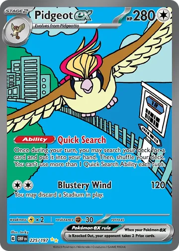 Pidgeot ex 225 $15.57
