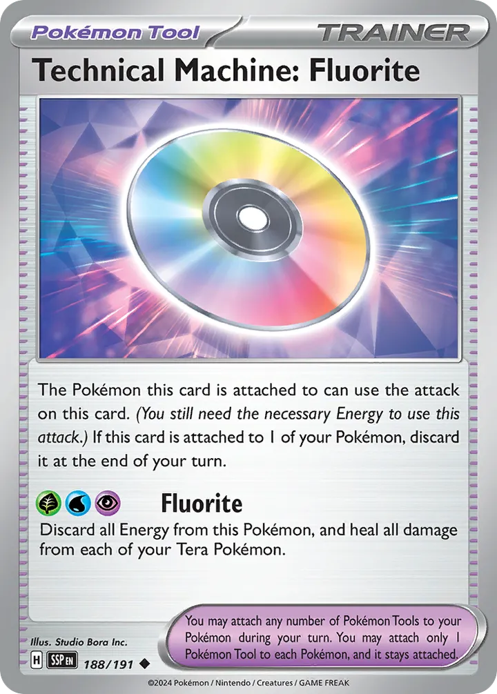 Scarlet & Violet—Surging Sparks 영어판 Technical Machine: Fluorite 188 카드 앞면