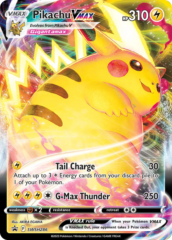 SWSH Black Star Promos 英語版 Pikachu VMAX SWSH286 カード表面