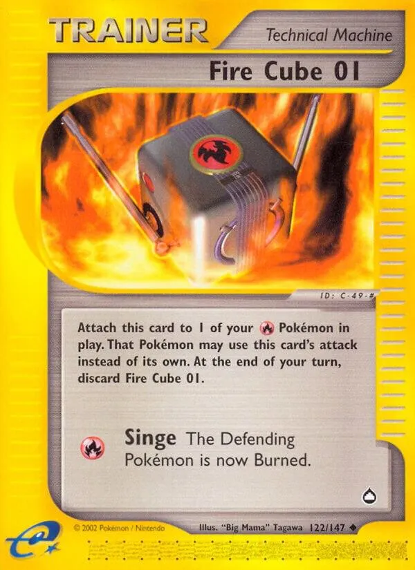 Aquapolis 영어판 Fire Cube 01 122 카드 앞면
