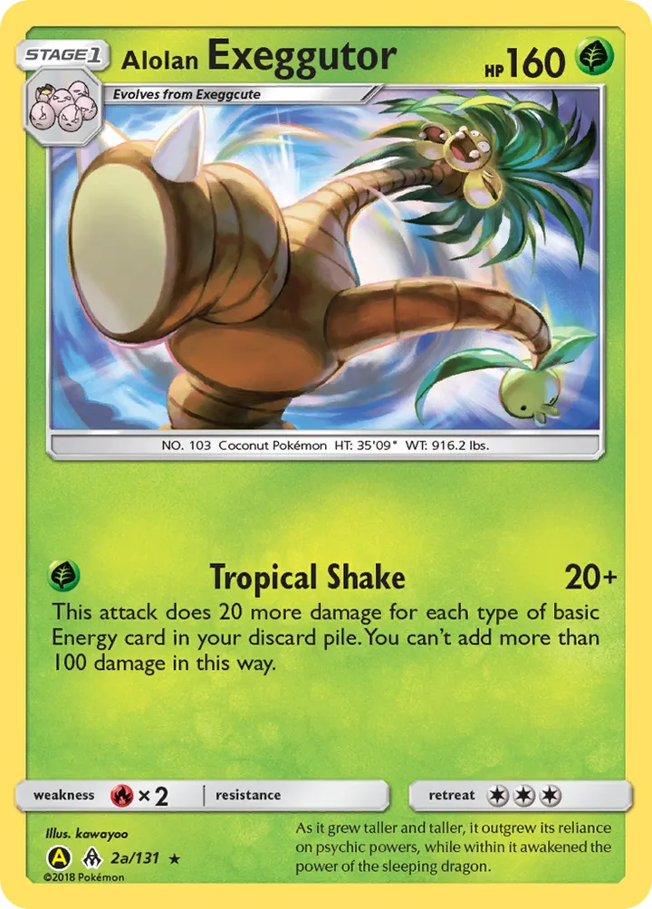 Sun & Moon—Forbidden Light 英語版 Alolan Exeggutor 2a カード表面