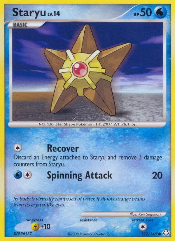 Diamond & Pearl—Legends Awakened 영어판 Staryu 122 카드 앞면