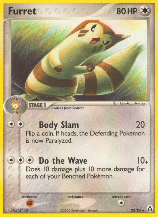 EX Legend Maker 영어판 Furret 33 카드 앞면