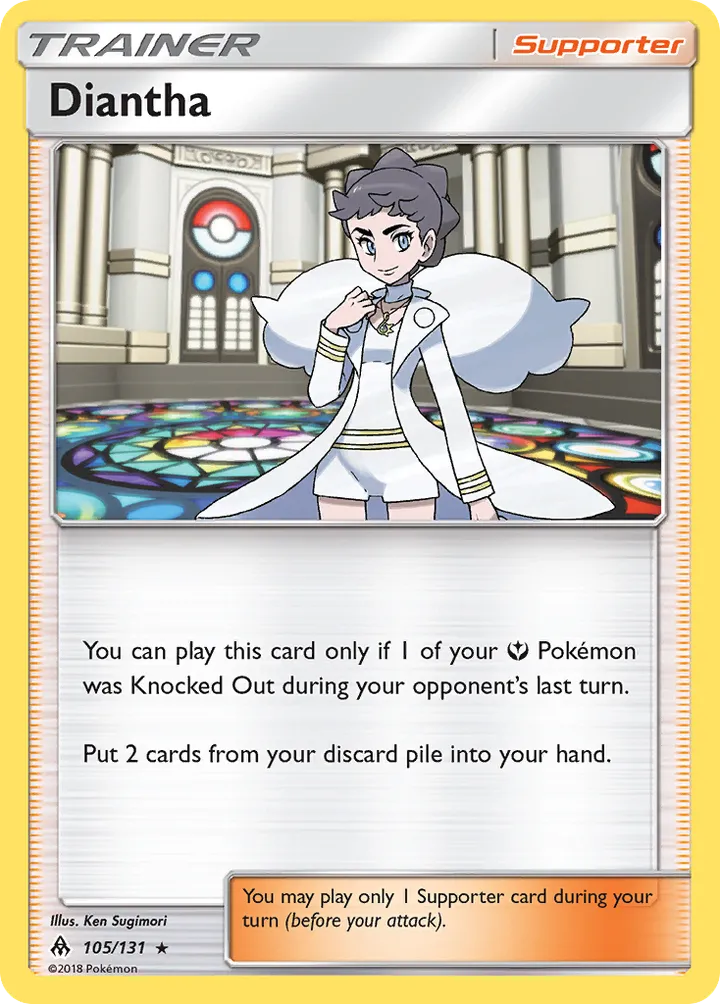Sun & Moon—Forbidden Light 영어판 Diantha 105 카드 앞면