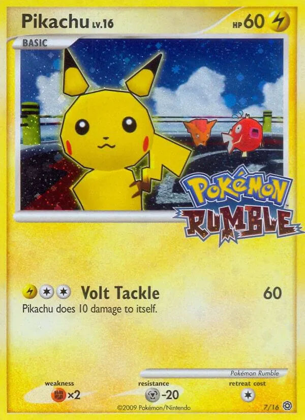 Pokémon TCG: Rumble 영어판 Pikachu 7 카드 앞면