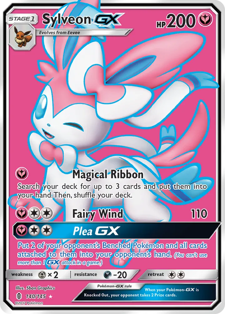 Sun & Moon—Guardians Rising 英語版 Sylveon-GX 140 カード表面