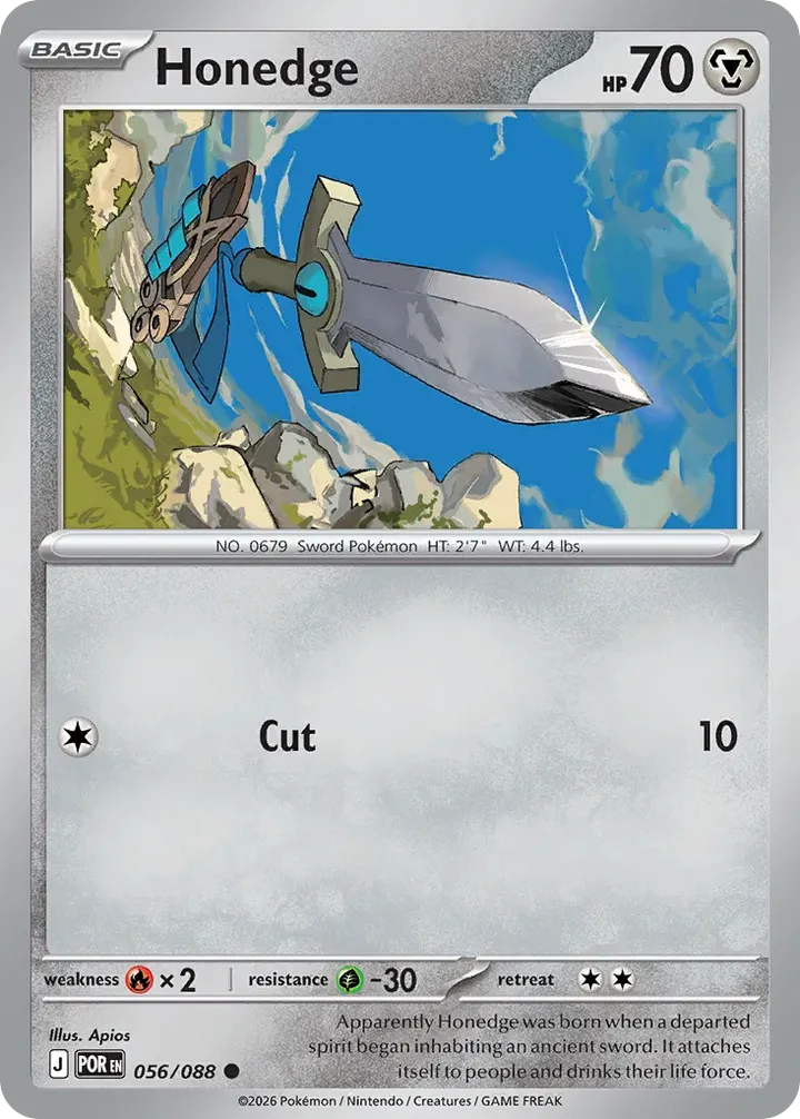 Mega Evolution—Perfect Order 영어판 Honedge 56 카드 앞면