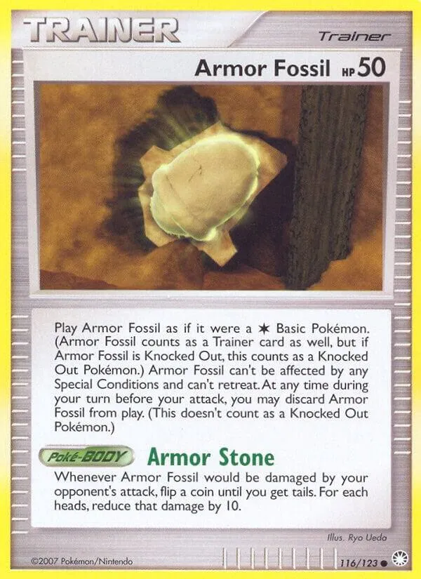 Diamond & Pearl—Mysterious Treasures 英語版 Armor Fossil 116 カード表面