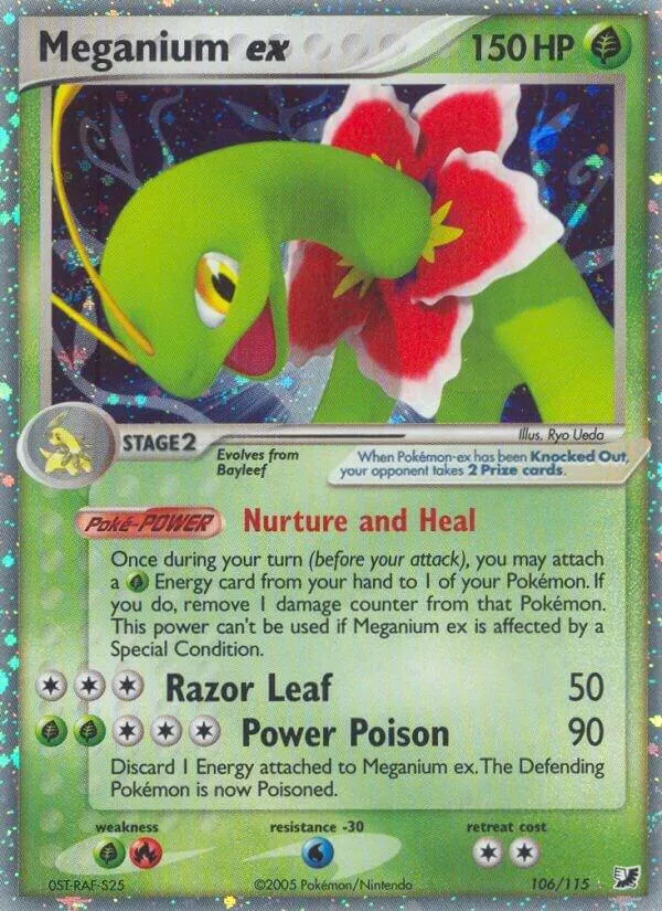 EX Unseen Forces 영어판 Meganium ex 106 카드 앞면