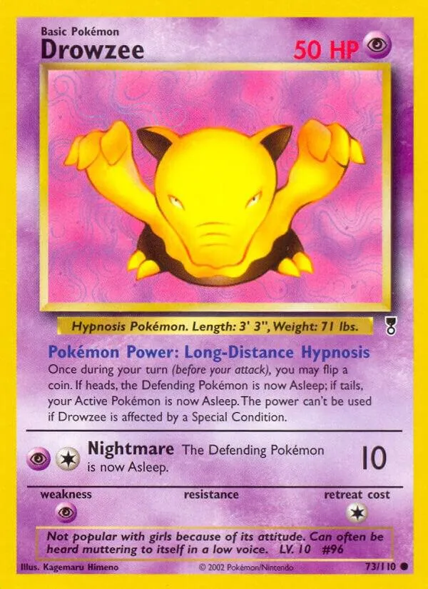 Legendary Collection 영어판 Drowzee 73 카드 앞면