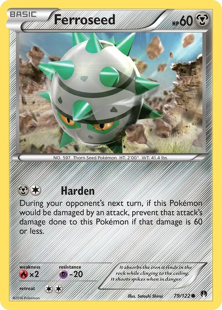 XY—BREAKpoint 英語版 Ferroseed 79 カード表面
