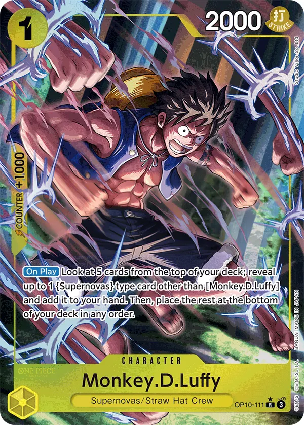Royal Blood 영어판 Monkey.D.Luffy OP10-111 · 패럴렐 카드 앞면