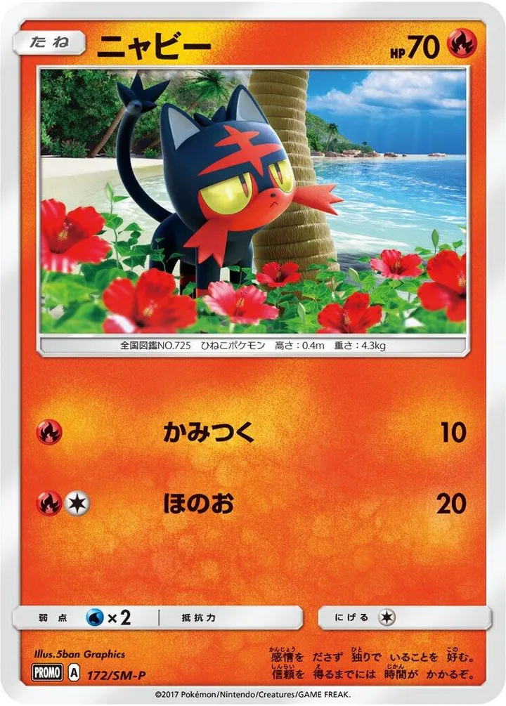 Front of Litten 172, SM-Pプロモーションカード Japanese