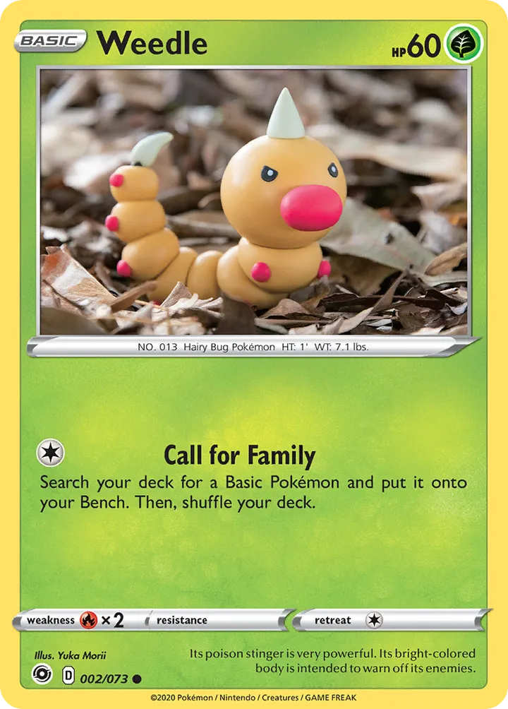 Front of Weedle 2, Champion's Path English